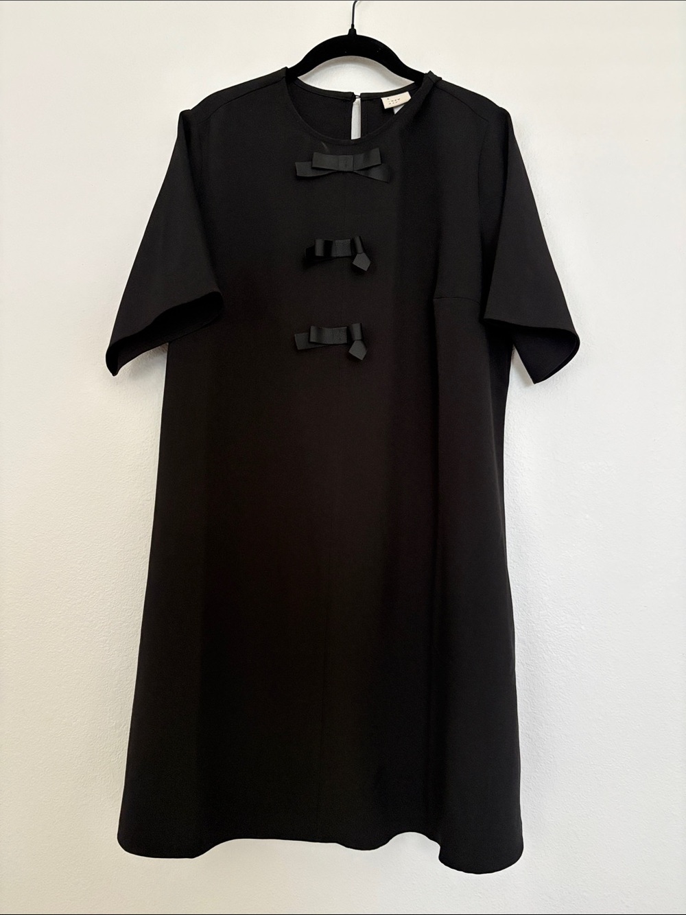Girls' Black Bow-Accent Dress